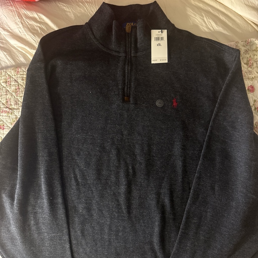 Ralph Lauren Charcoal Quarter-Zip Pullover